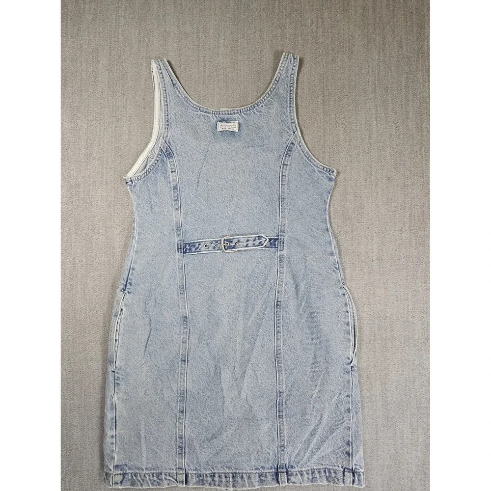 Levi's Womens Light Blue Denim Dress Button Down Pockets Sleeveless Size Small - Picture 2 of 16